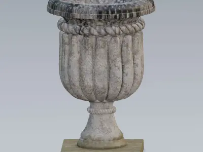 Garden urn planter02 B 3D model