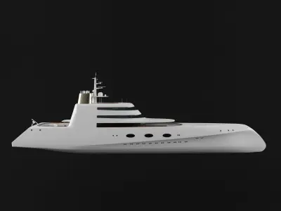 Luxury Motor Yacht A 3D model