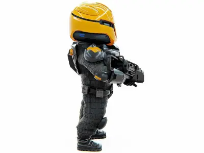 CYBER SOLDIER XC-500 Rigged for Unreal Engine - Unity - MIXAMO 3D model