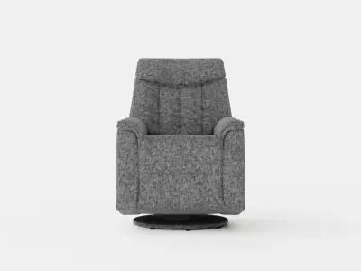 Umea Armchair Spin Swing Fabric Gray Low-poly 3D model