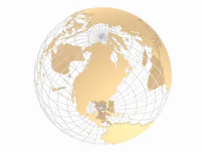 Globe News Skeleton Birdseed Color 3D model