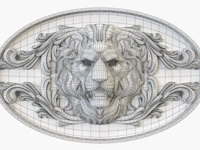 Medallion Lion 3D print model