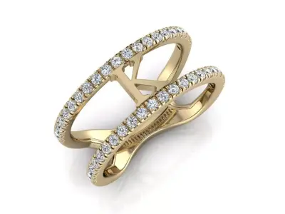 Jewelry Alphabet Ring K 3D print model purchase