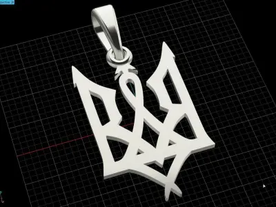 Ukrainian Trident 3D print model 8