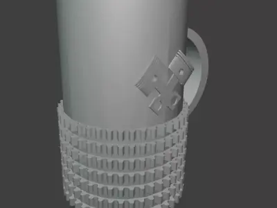 Multipurpose Beer Mug STL - Gear and Piston Design  3D print model