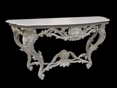 Vintage Gothic Marble Table - PBR - Textured 3D model