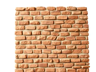 Rustic Brick Wall model pack Low-poly 3D model