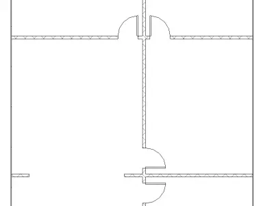 165 sqm modern house Revit model 3D model