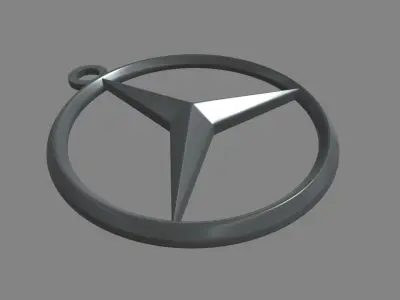 Mercedes Benz Key Ring Chain 3D print model