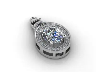 Mini Set Ring Pendant Earrings STL 3DM Womens Jewelry 3D print model