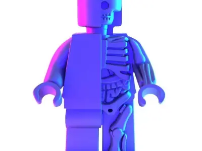 Dissected Brick Minifig Anatomic LEGO toy 3D print model