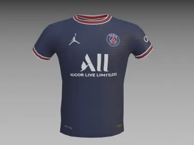 Messi PSG 30 - T shirt Low-poly 3D model