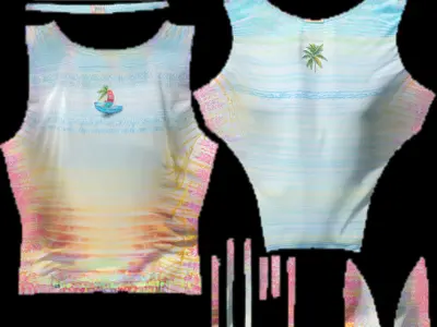 Male tank tops Summer PBR 4K Low-poly 3D model