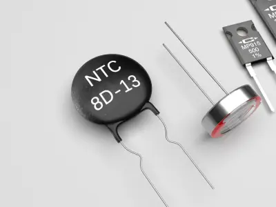 Electronic Components Set 3D model