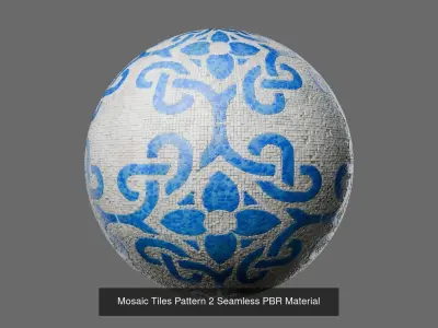 Mosaic Tile Patterns Seamless PBR Materials Texture