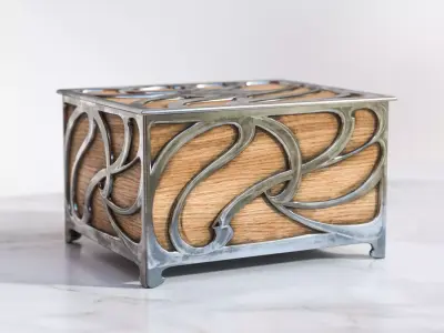 Casket with metal elements 3D model