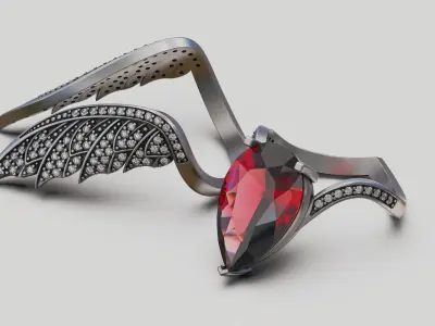 Wings Ring doubles 3D print model
