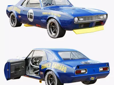 Chevrolet camaro sunoco 1968 3D model