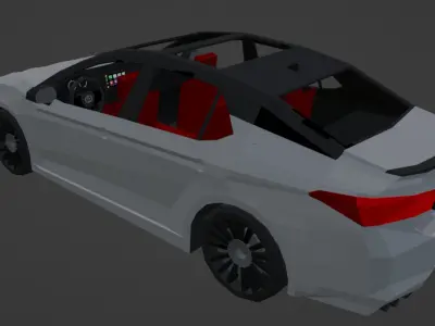 Low Poly Toyota Camry Low-poly 3D model