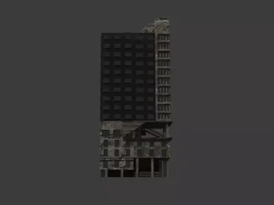 Hotel con Balcon  3D model