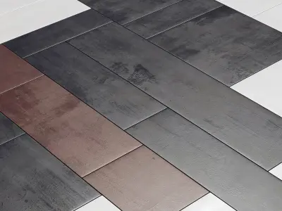 Paving rectangle long tile n1 3D model