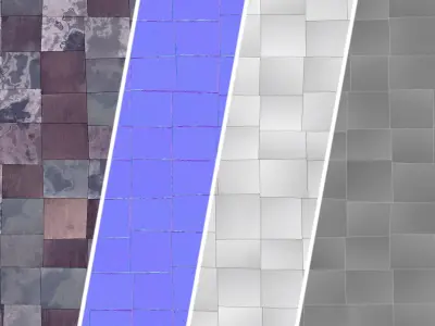 Stone Wall Materials 106- Multi Color Stone Wall- Sbsar Seamless Texture