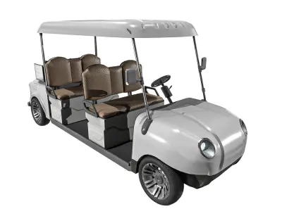 Golf Buggy Car Low-poly 3D model