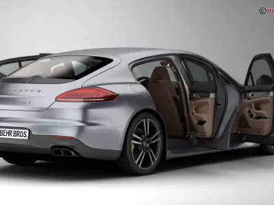 Porsche Panamera Turbo S 2014 3D model