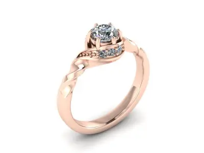 Jewelry Diamond Ring 3D print model 28