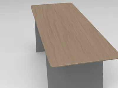 Losk Dining Table Low-poly 3D model