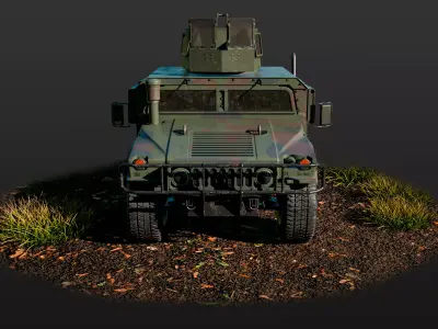 HUMMER M1151 Low-poly 3D model