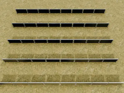 Solar Panel Wall Type-2 3D model