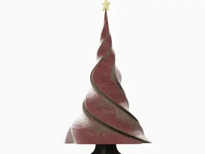 New Year Tree 02 Low-poly 3D model