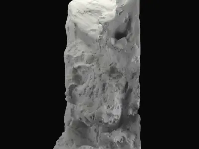 Angular Square Aquarium with Decorative Rock 3D model