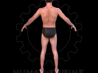 Male Scan - Dan RIGGED Low-poly 3D model