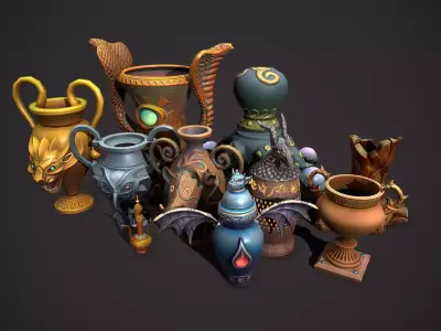 fantasy props Low-poly 3D model
