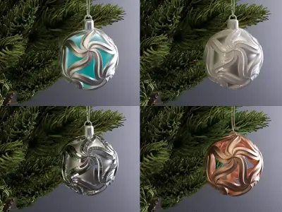 Unique design Christmass ball set of 22 collection 3D print model
