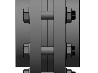 Flange Double  W Bolts W Stub serrated -  Size - 25mm-250mm 3D print model