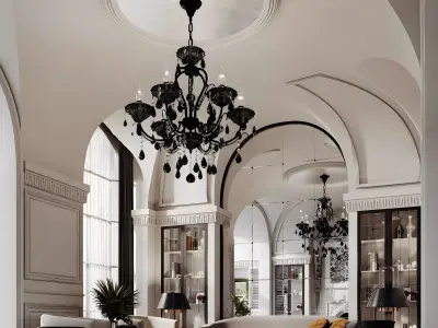 Parisian interior scene 3D model