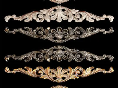 Classic carved 002 3D model