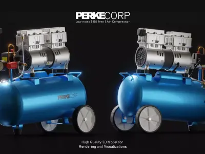 Low Noise Air Compressor 3D model