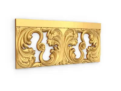Classic carved decor ornament 348  3D model