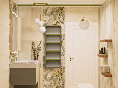 BATHROOM modern with accents 3D print model