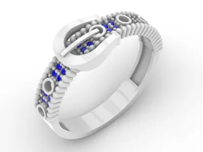 Jewelry Diamond Ring Model RG26 Free 3D print model