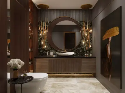 modern bathroom interior scenes 56 3D model
