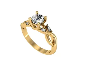 Ivy unique ring 3D print model