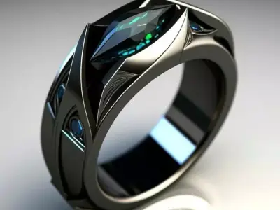 Luxury Diamond Ring 3D Model 3D print model