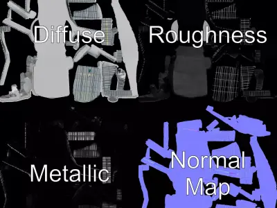 Futuristic White Building model pack Low-poly 3D model