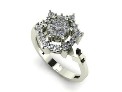 wedding ring for daimonds 3D print model purchase