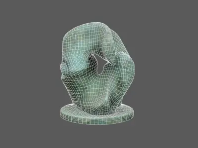 Modern Sculpture Low-poly 3D model